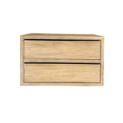 Elm Bedside Table L910mm - 2 Drawers