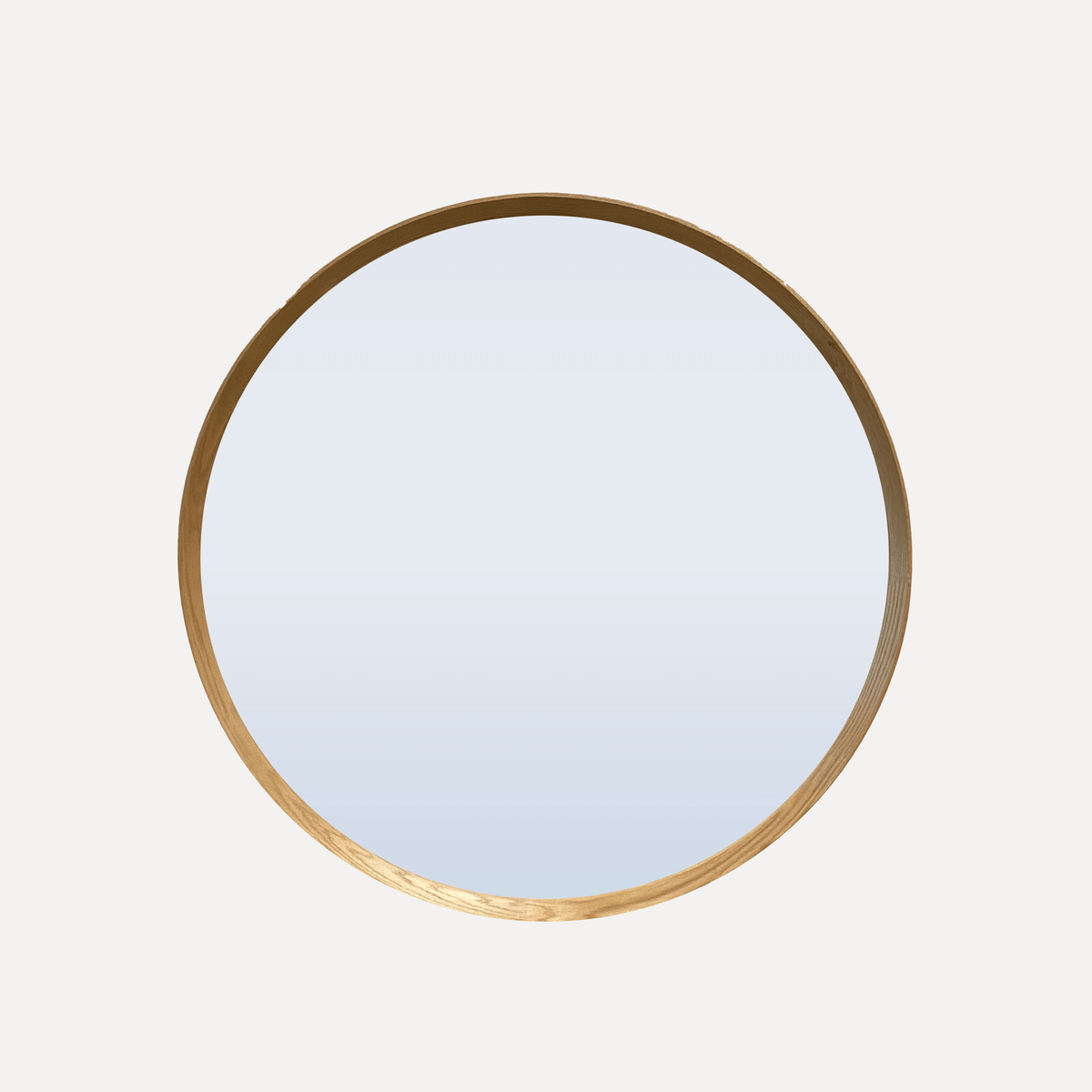 Round Oak Mirror 800D - Natural