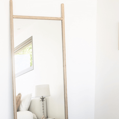 Scandi Rounded Mirror - 800W x 2100H - Limed Ash