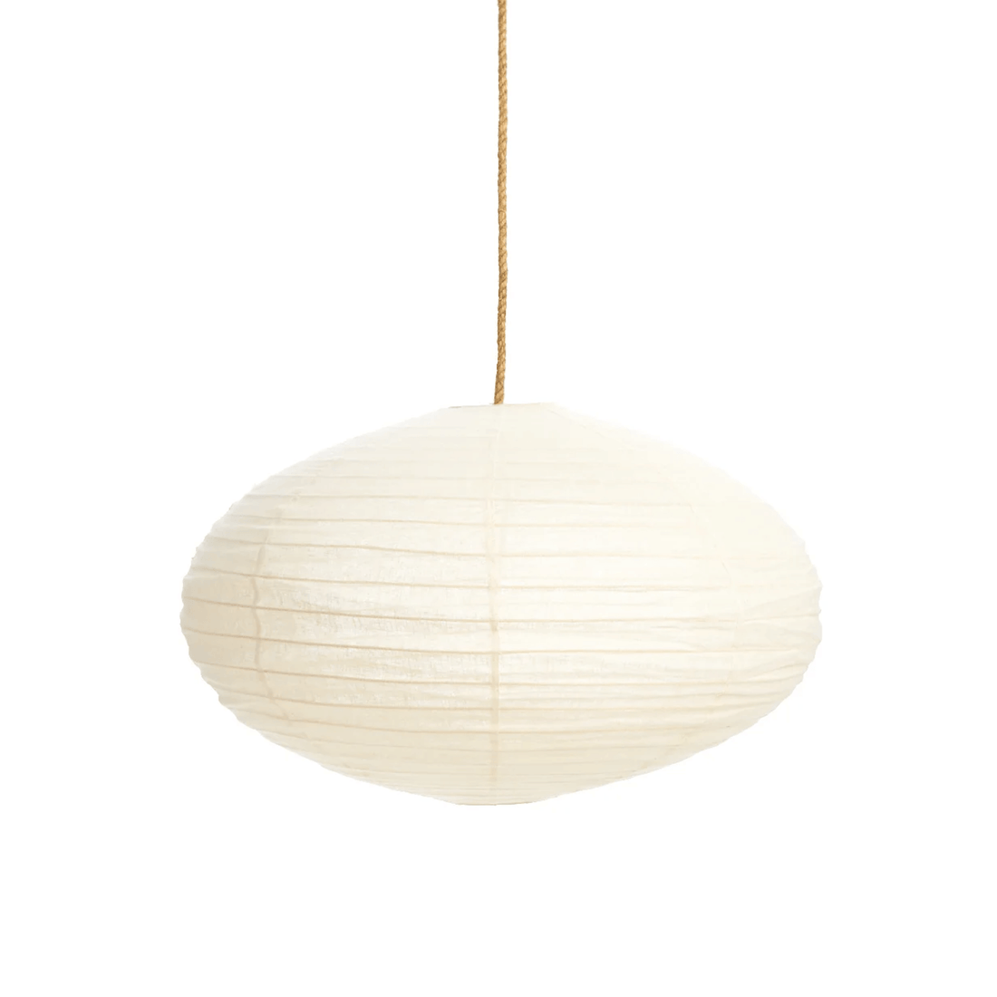 Linen Oval Pendant - Ivory