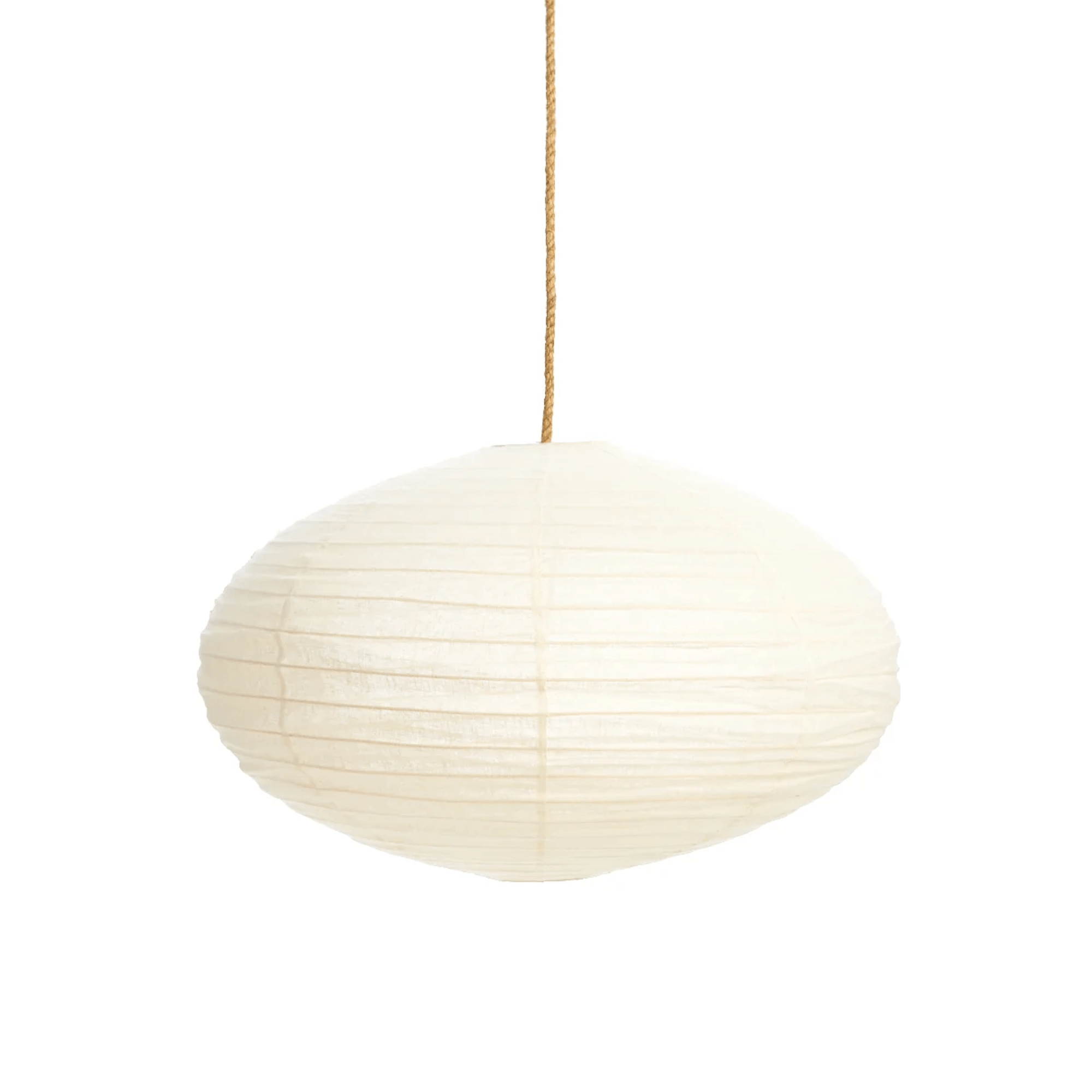 Linen Oval Pendant - Ivory