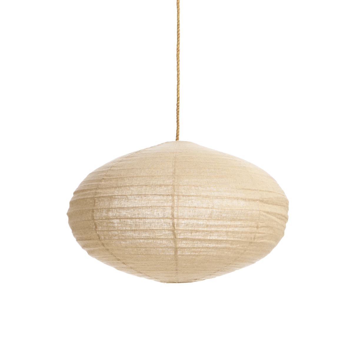 Linen Oval Pendant - Taupe