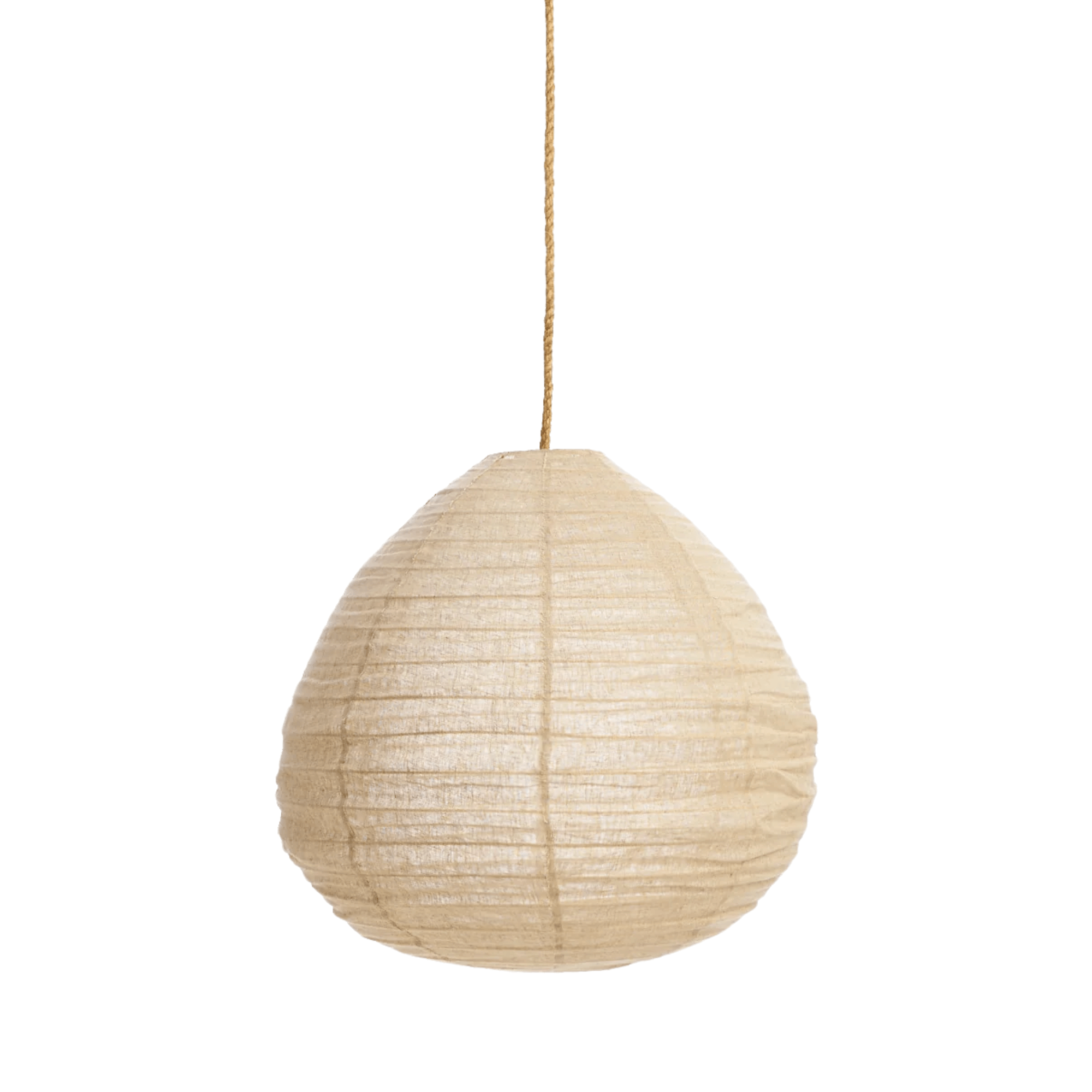 Linen Pear Pendant - Taupe