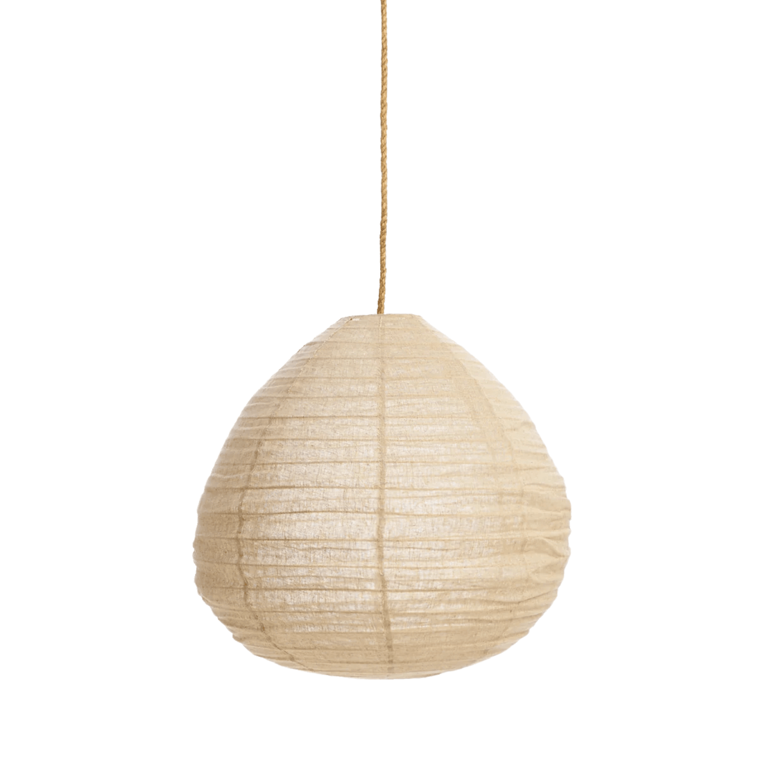 Linen Pear Pendant - Taupe