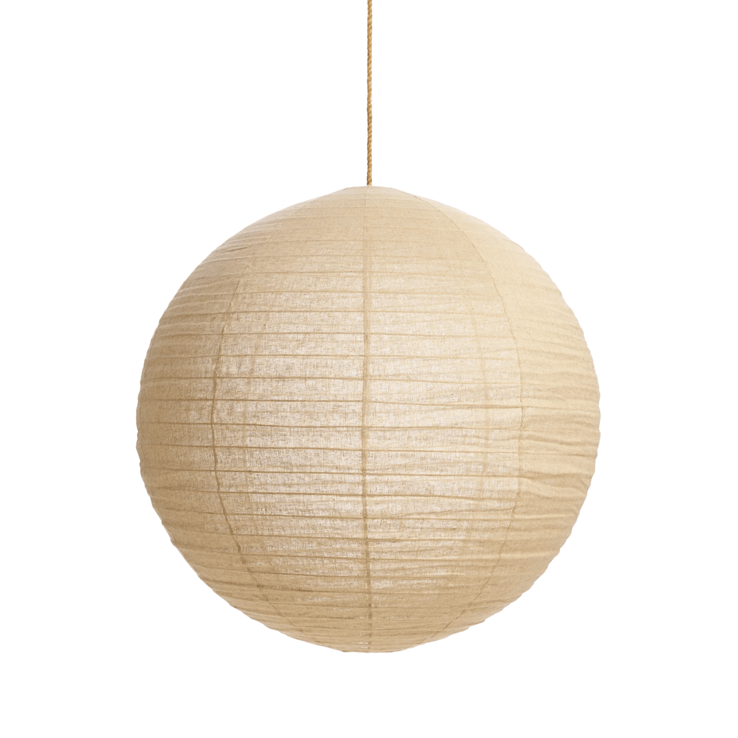 Linen Round Pendant - Taupe