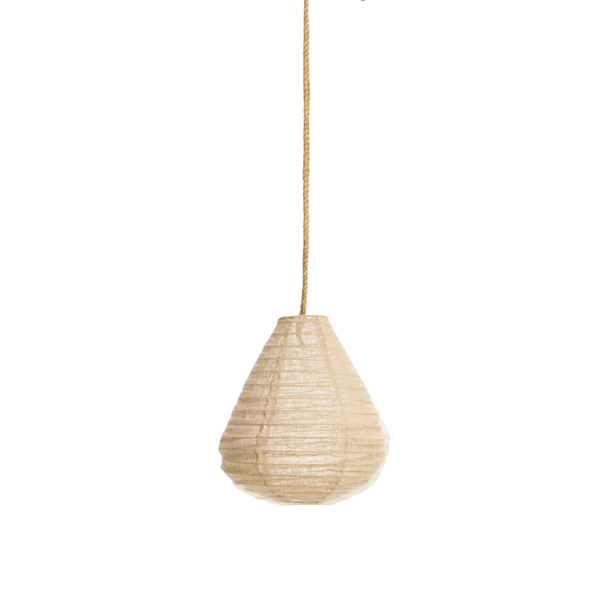 Linen Teardrop Pendant - Taupe