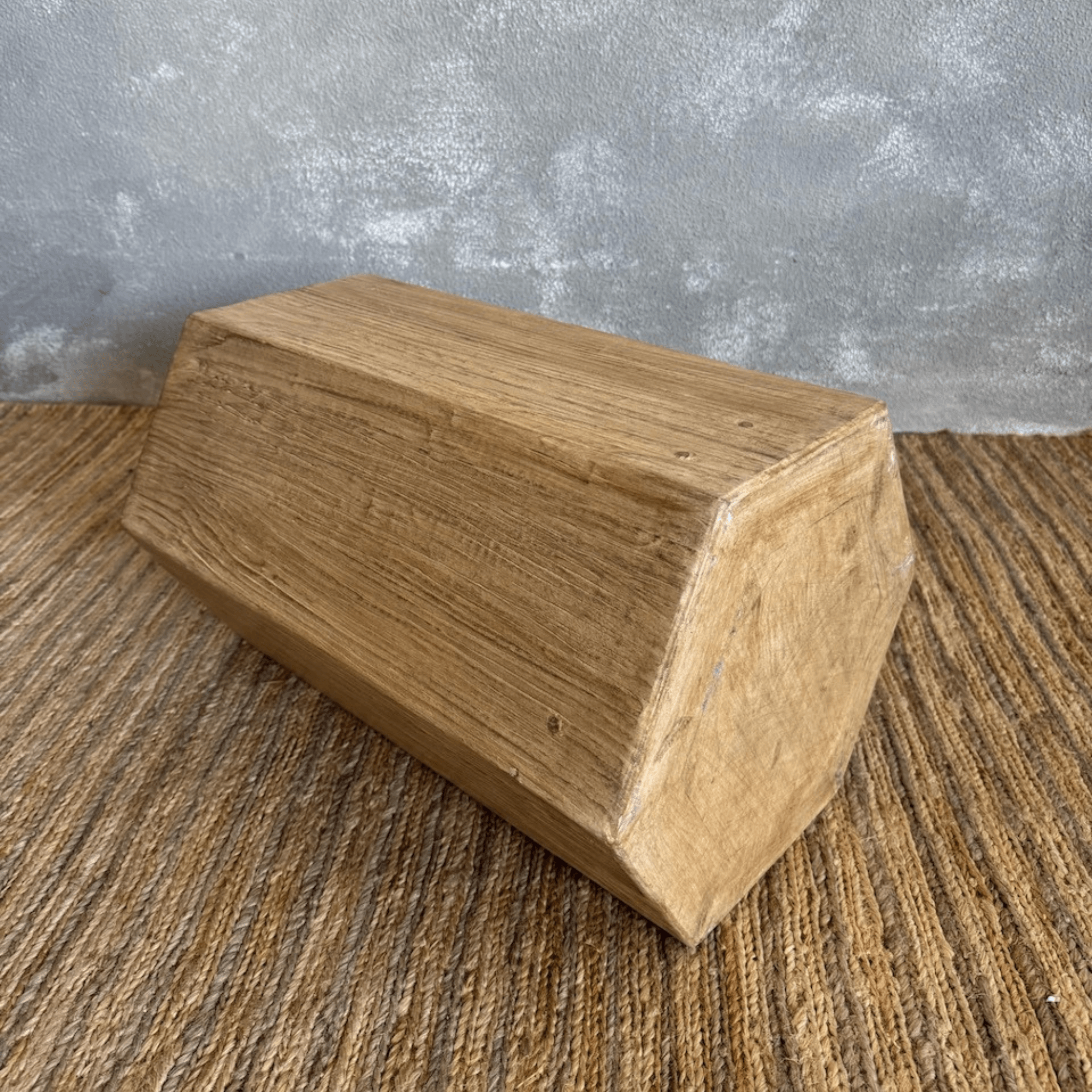 Hexagon Elm Side Table