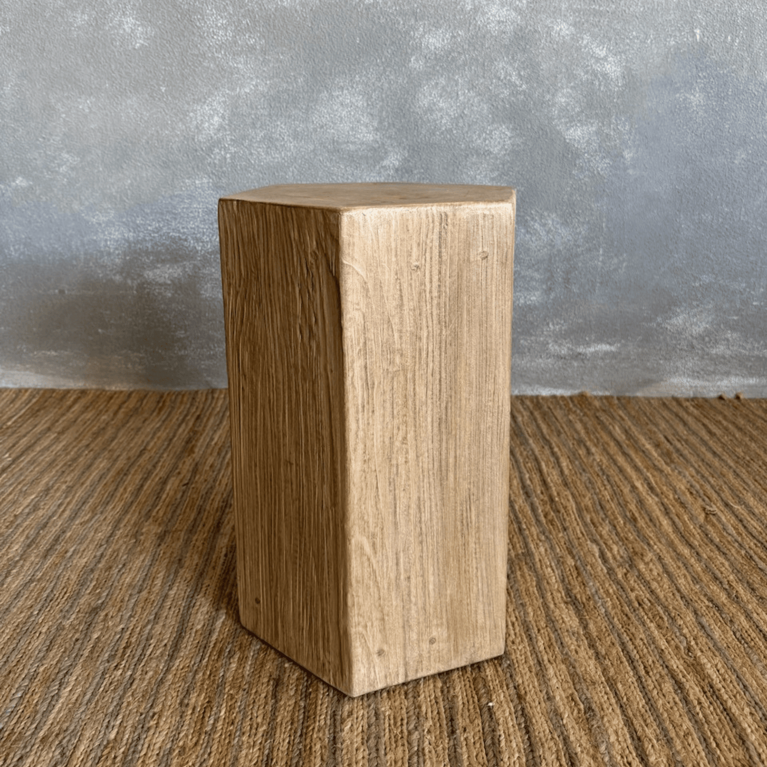 Hexagon Elm Side Table