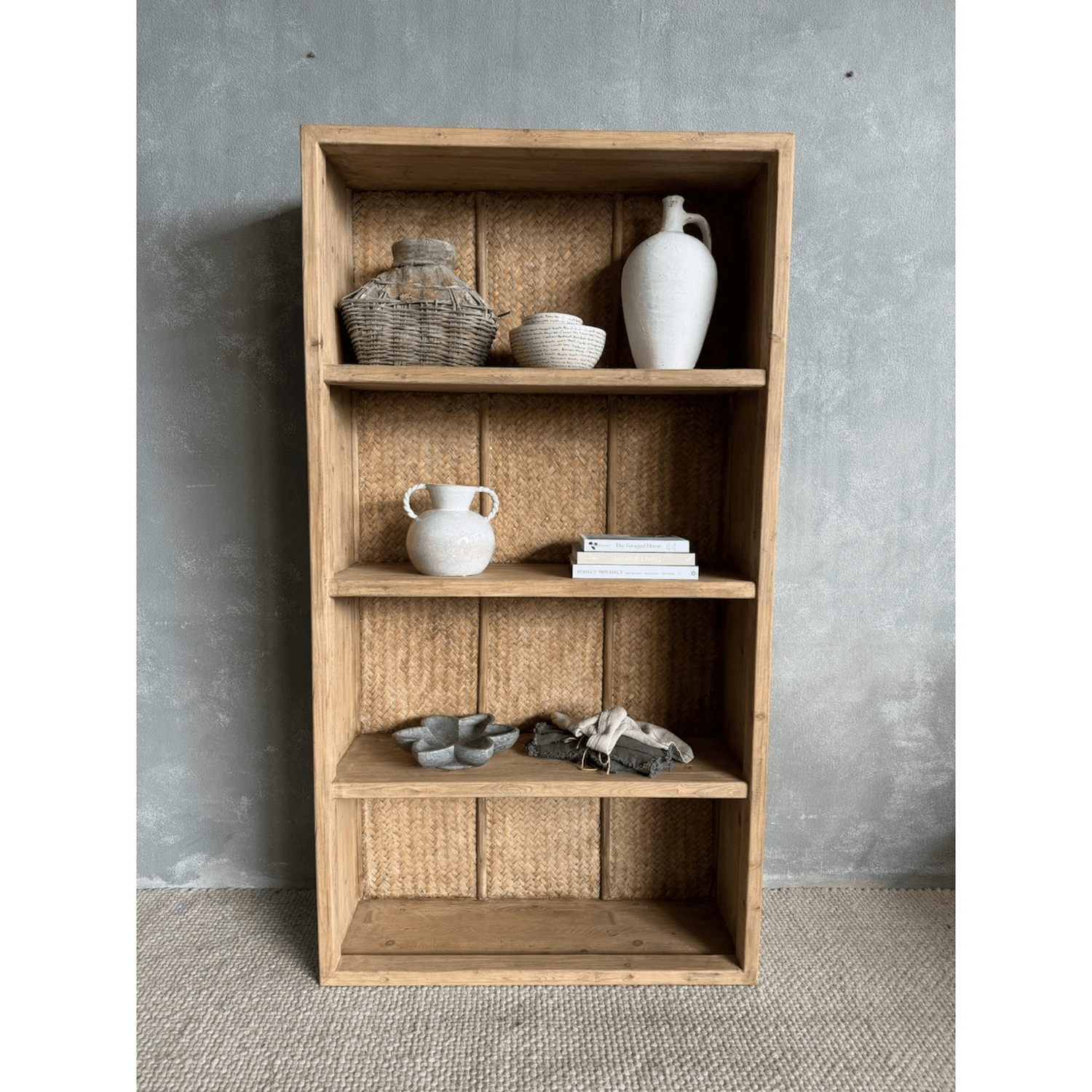 Avalon Bookcase - Rattan Back
