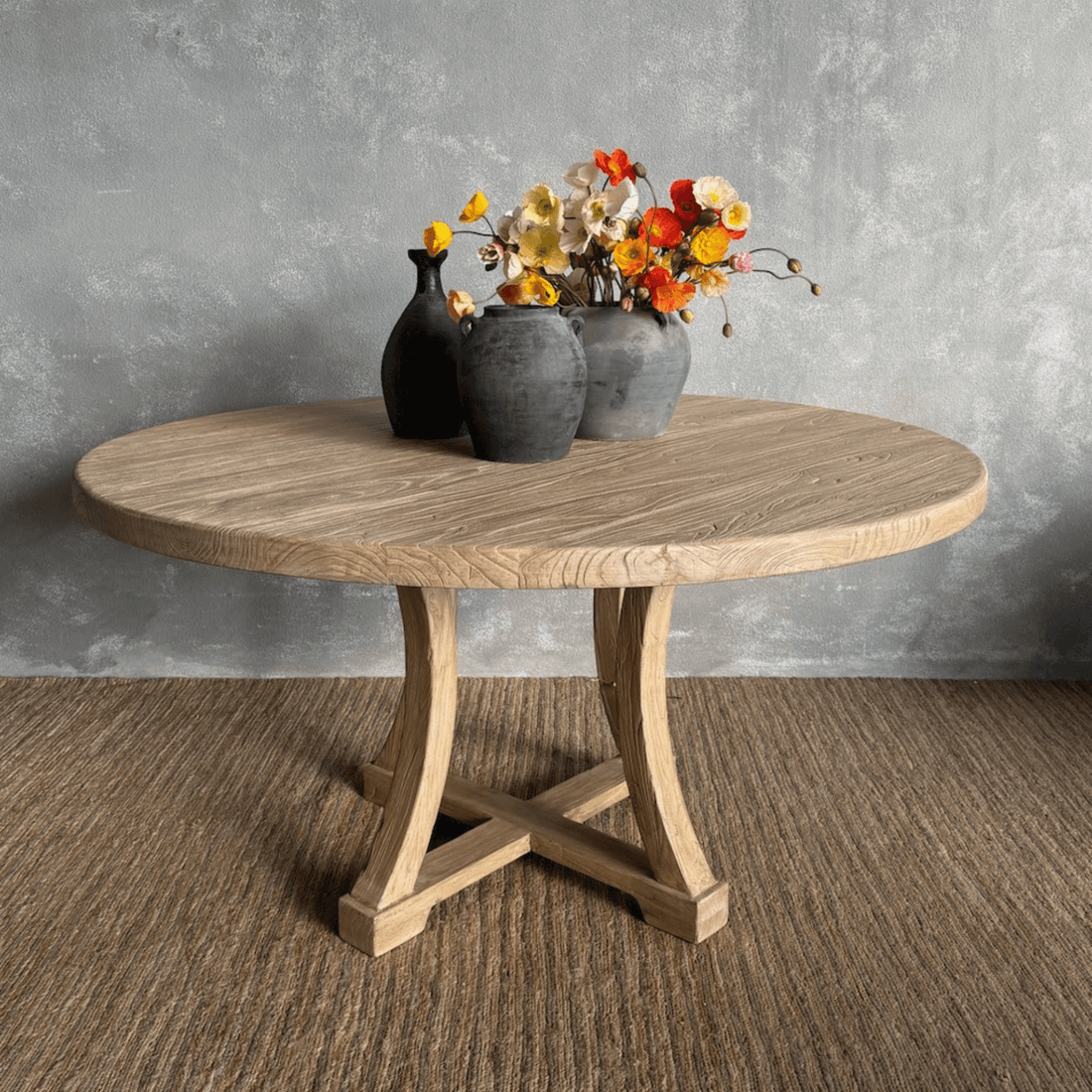 Saville Elm Dining Table - D1500mm