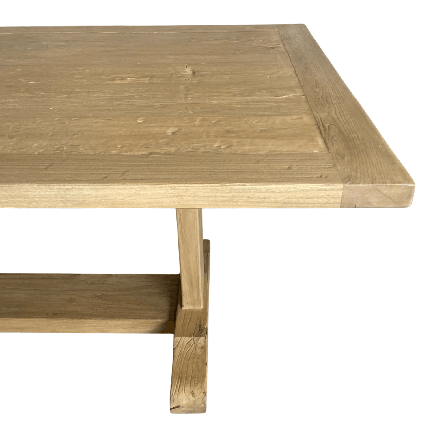 Elm Pedestal Dining Table L2200mm - Natural