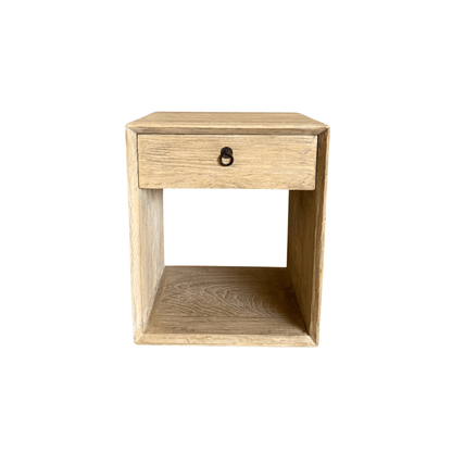 Modern Recessed Elm Bedside L500mm