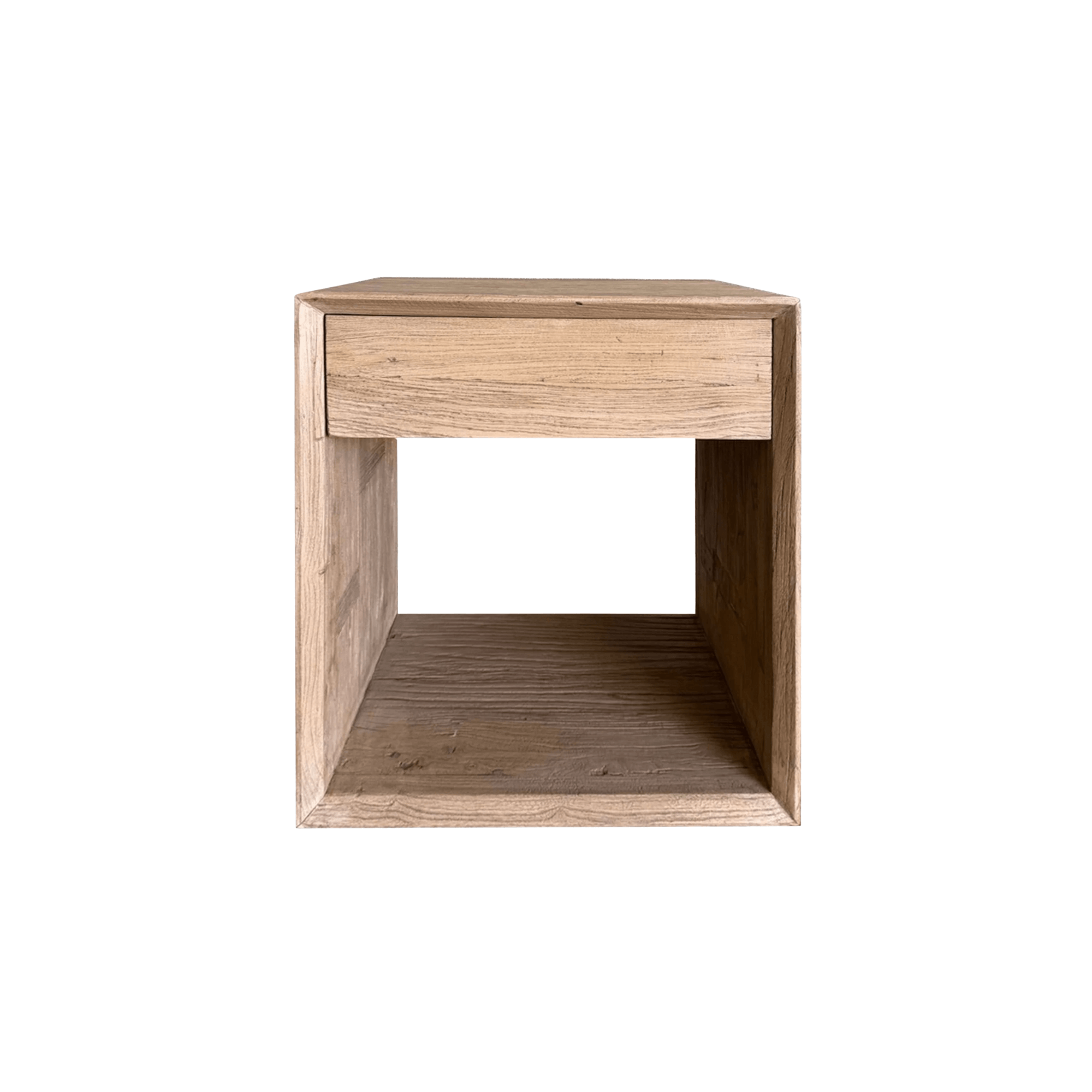 Modern Elm Bedside 500L - 1 Drawer