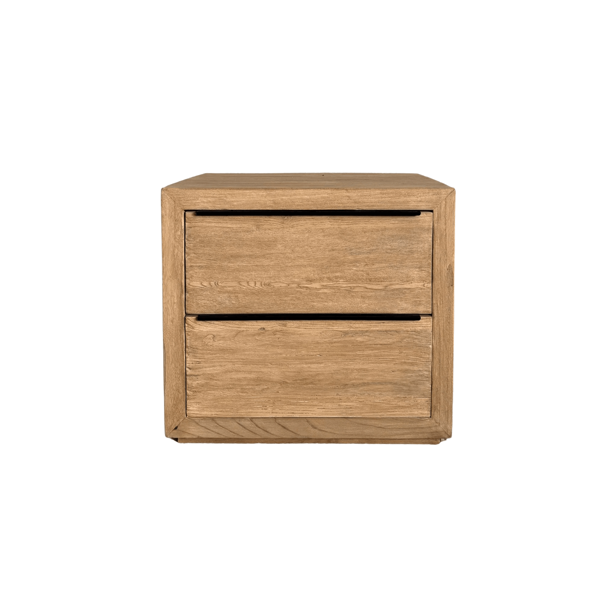 Elm Bedside Table L660mm - 2 Drawers