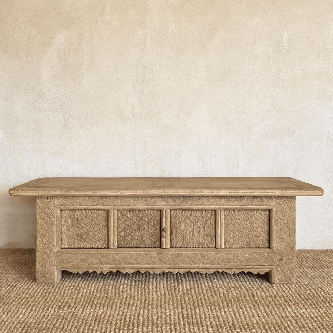 Carved Elm Media Unit L1800mm