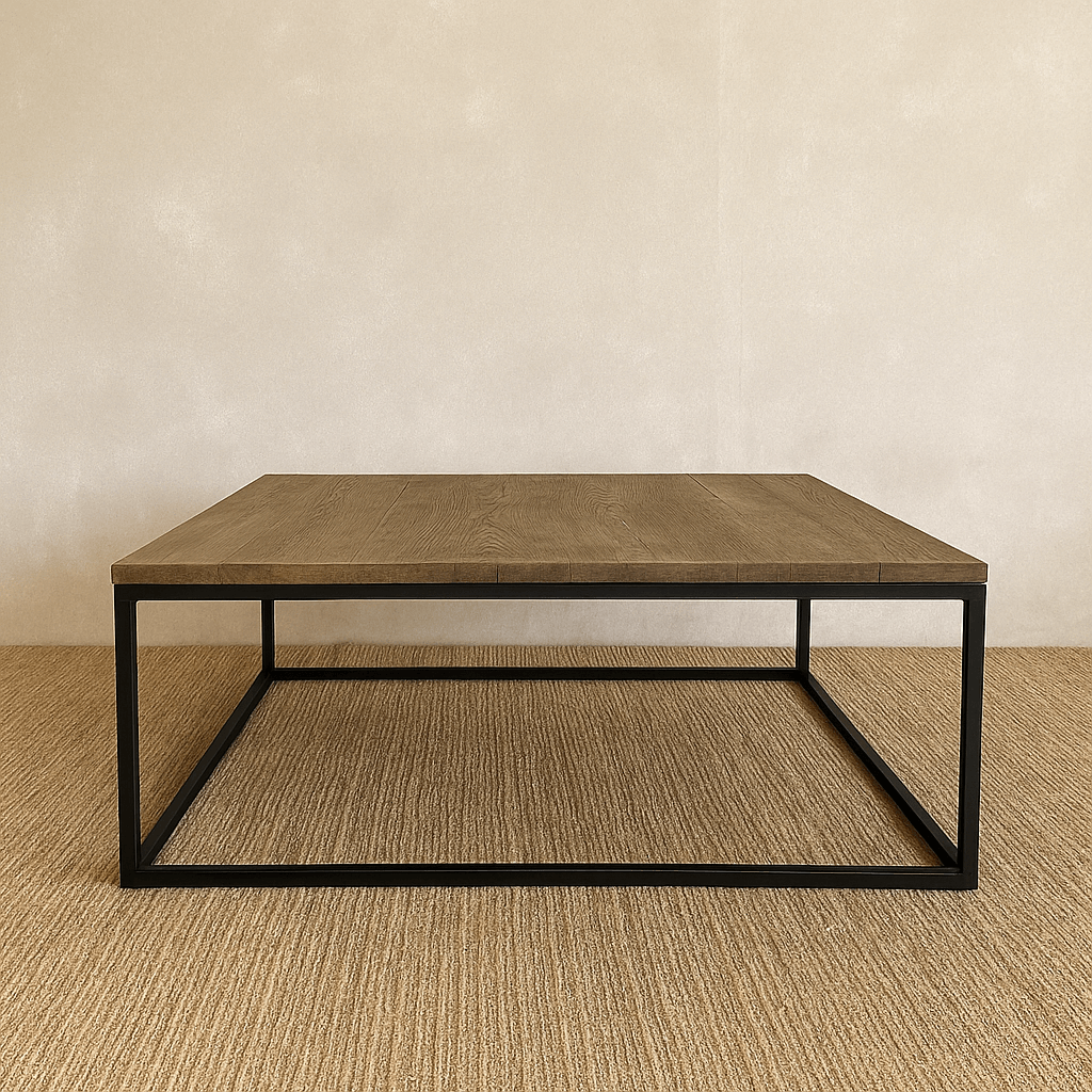 Manhattan Square Coffee Table - Weathered American Oak