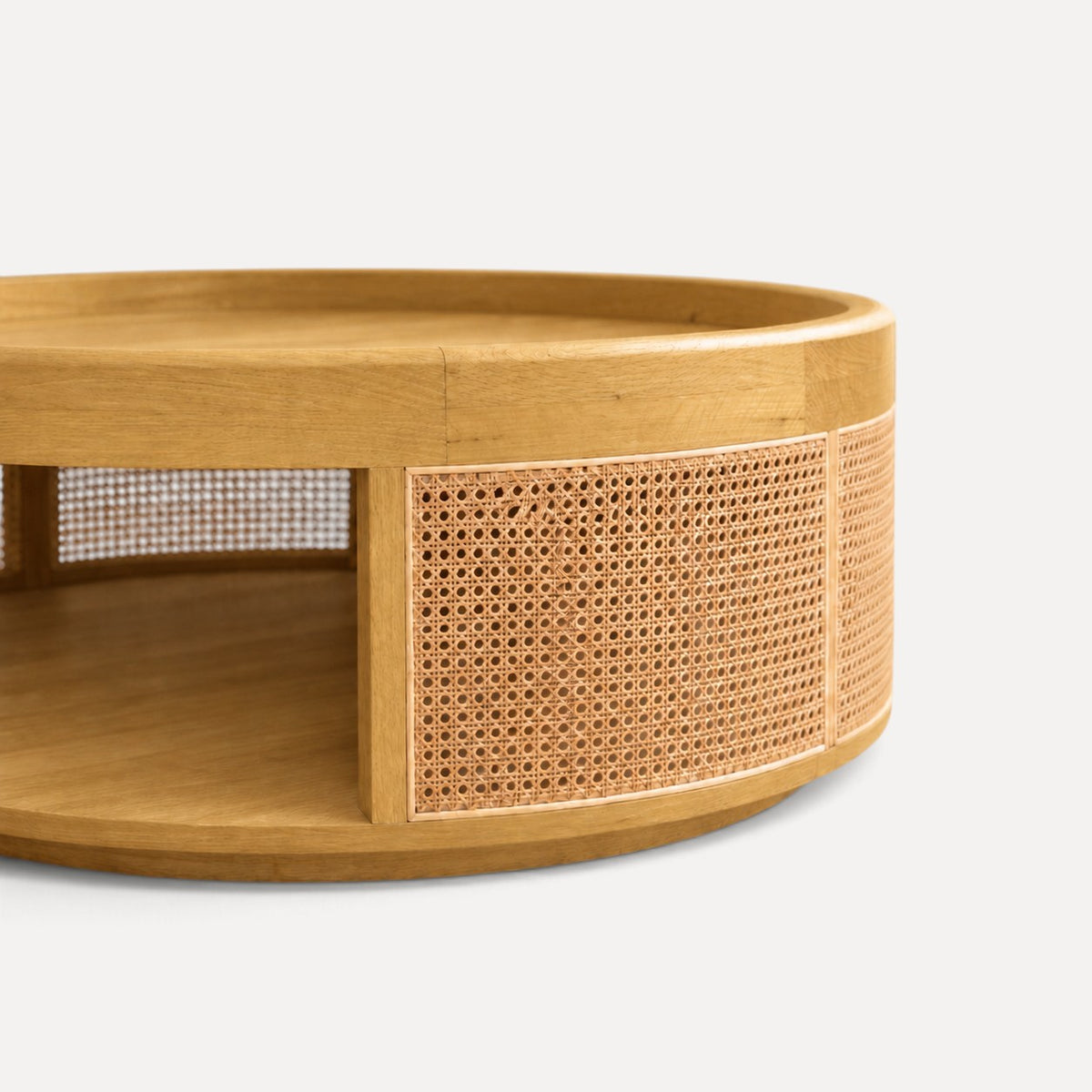 Freya Round Coffee Table - Natural Oak