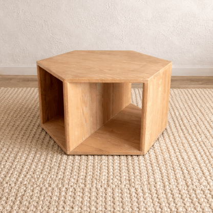 Freya Oak Hexagon Side Table