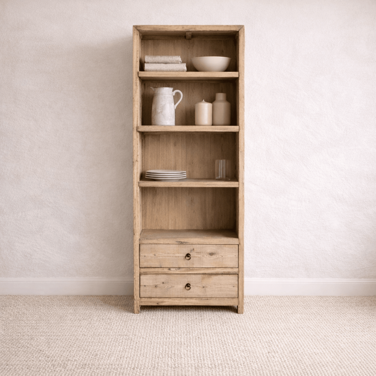 Avalon Bookcase - 2 Drawer Base