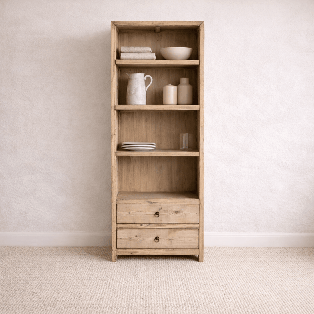 Avalon Bookcase - 2 Drawer Base