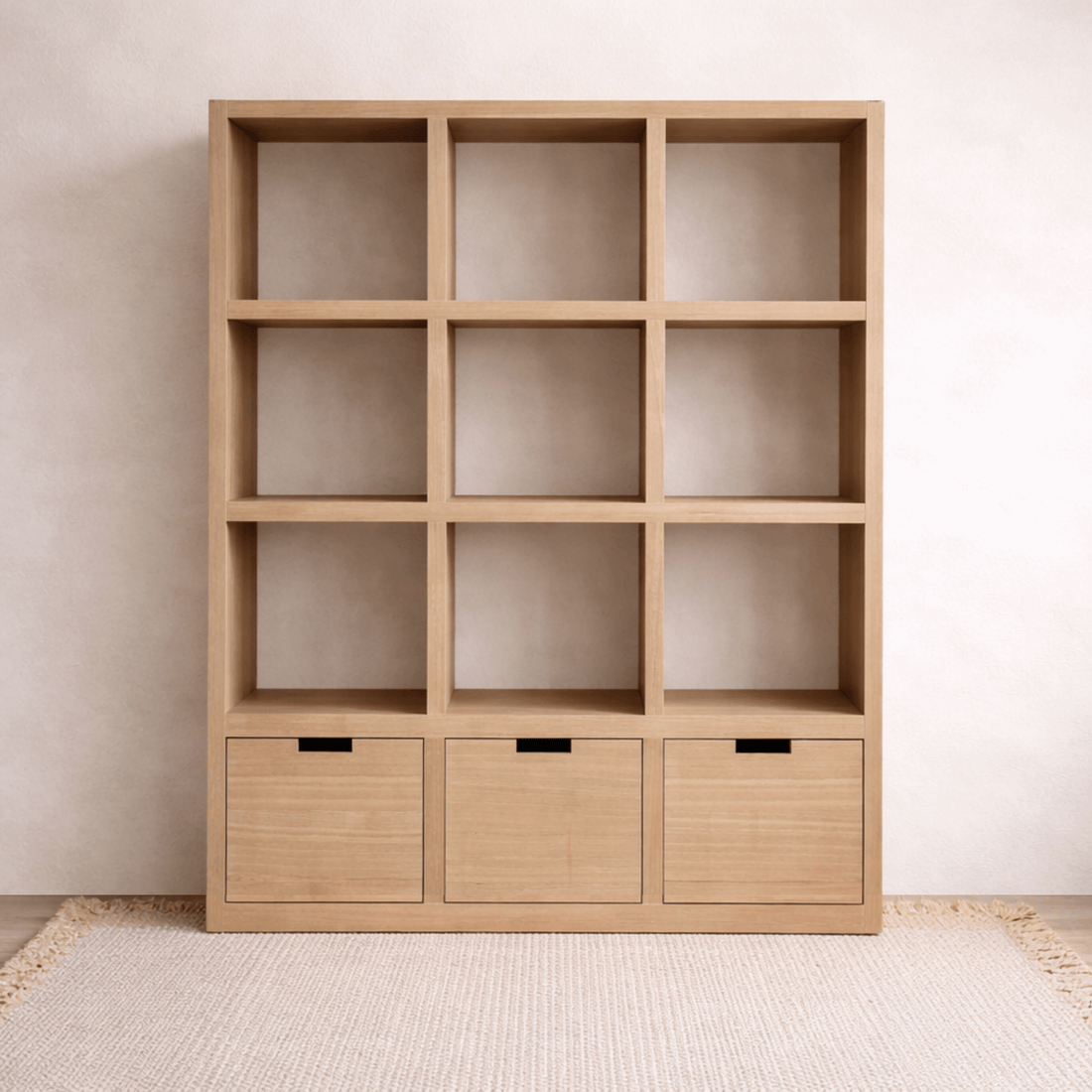 Cube Bookcase - 4 x 3 with Drawer Base