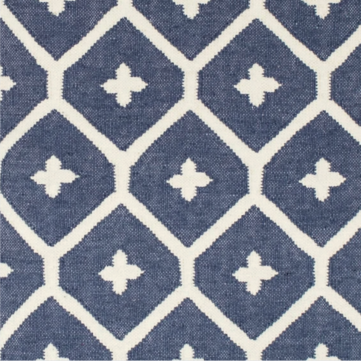 Upholstered Elm Stool - Limited Edition - Navy