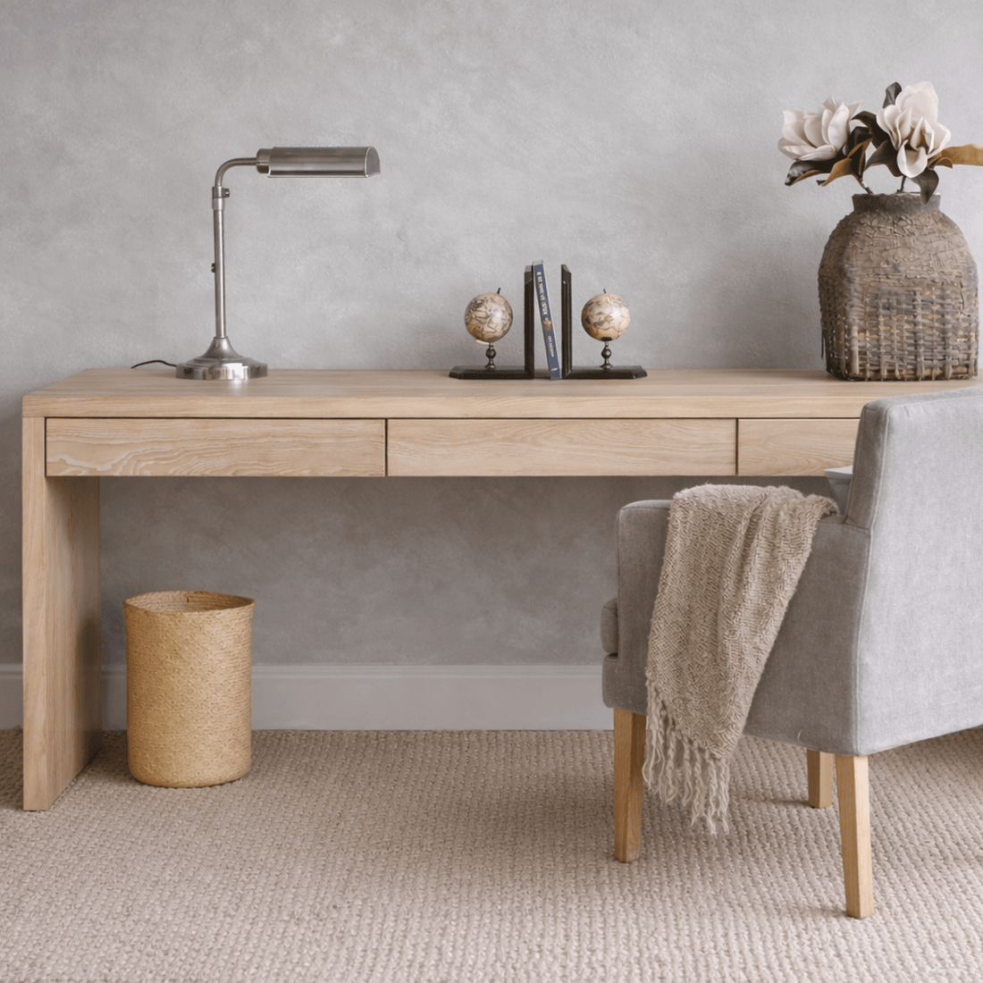 Modern Desk with 3 Drawers L2000mm