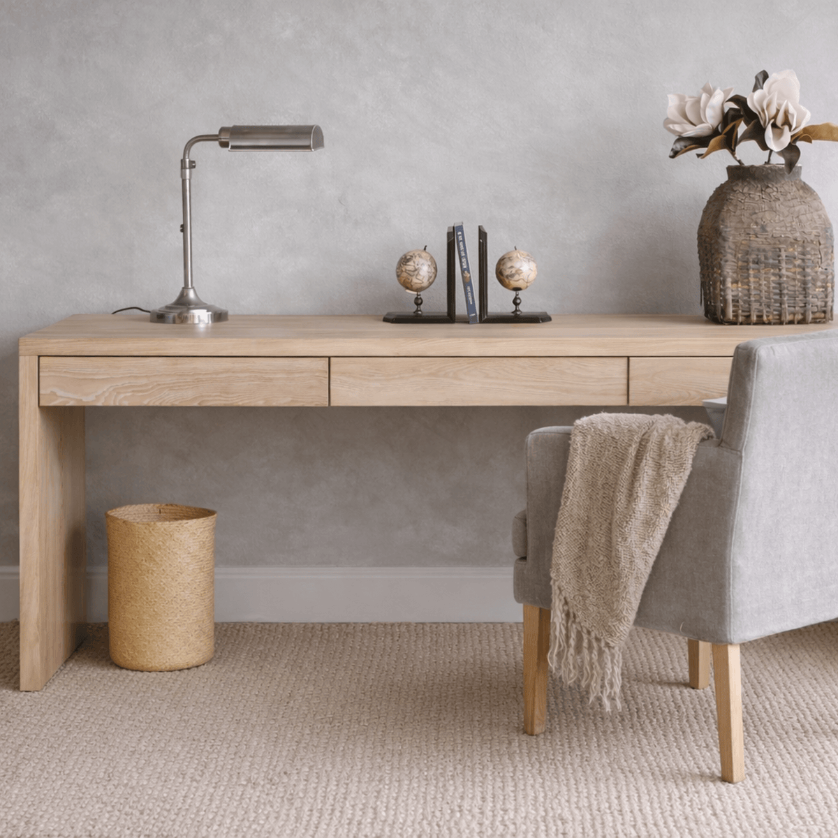 Modern Desk with 3 Drawers L2000mm