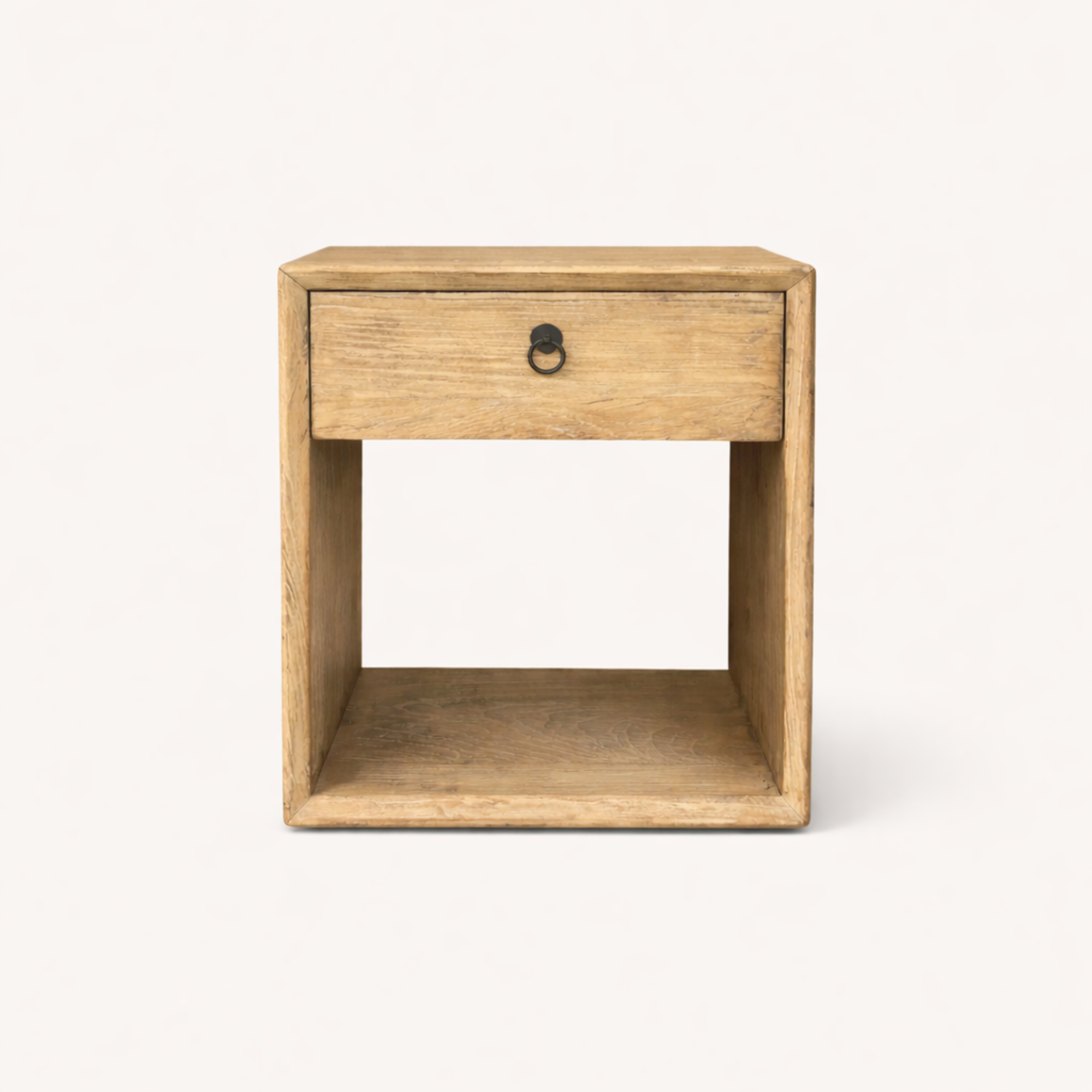 Modern Recessed Elm Bedside L500mm