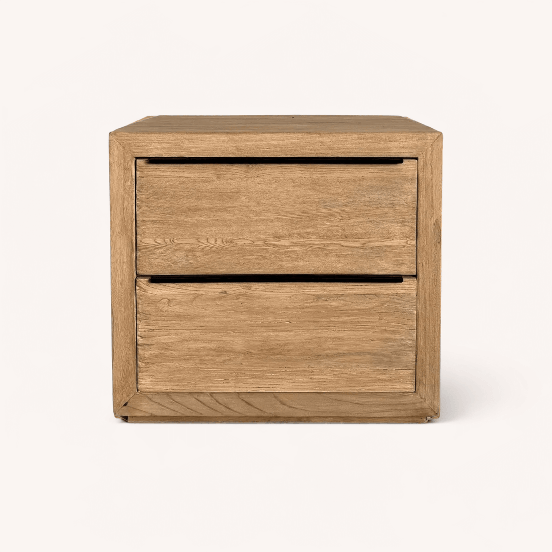 Elm Bedside Table L660mm - 2 Drawers