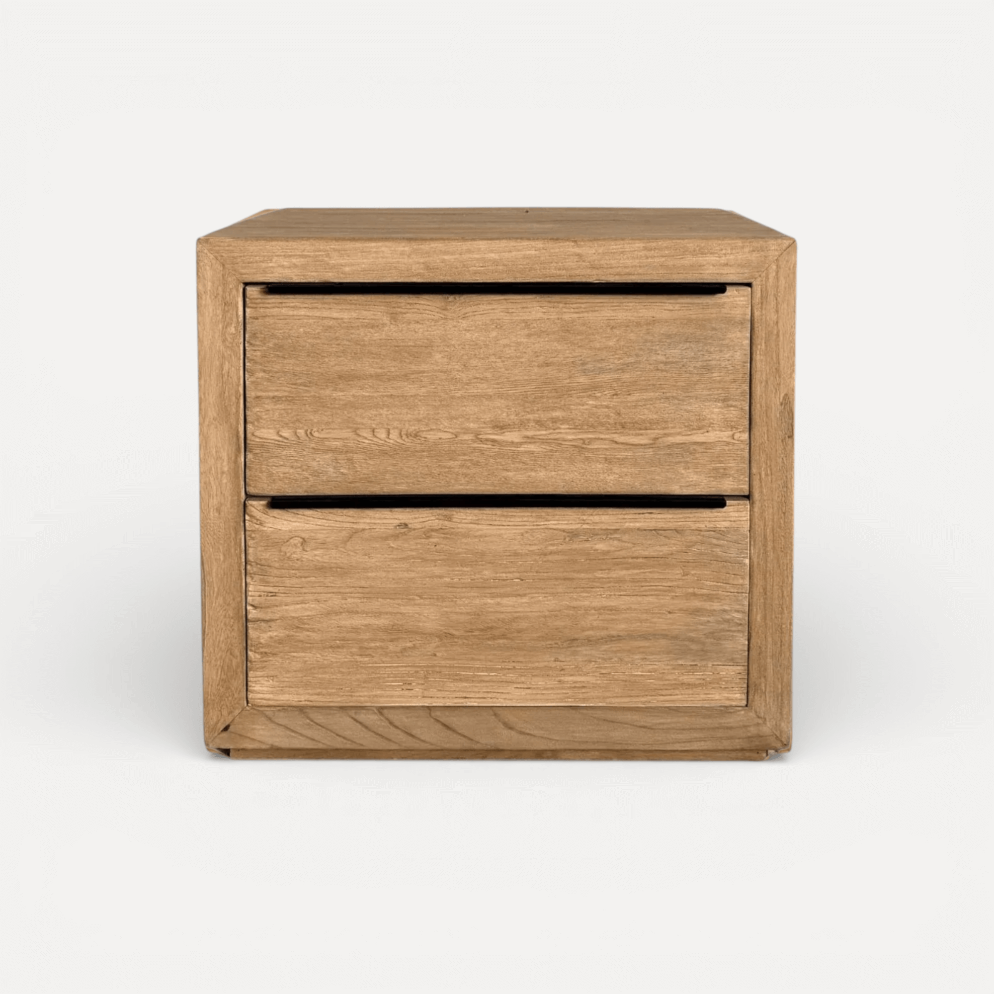 Elm Bedside Table L660mm - 2 Drawers