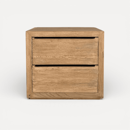 Elm Bedside Table L660mm - 2 Drawers