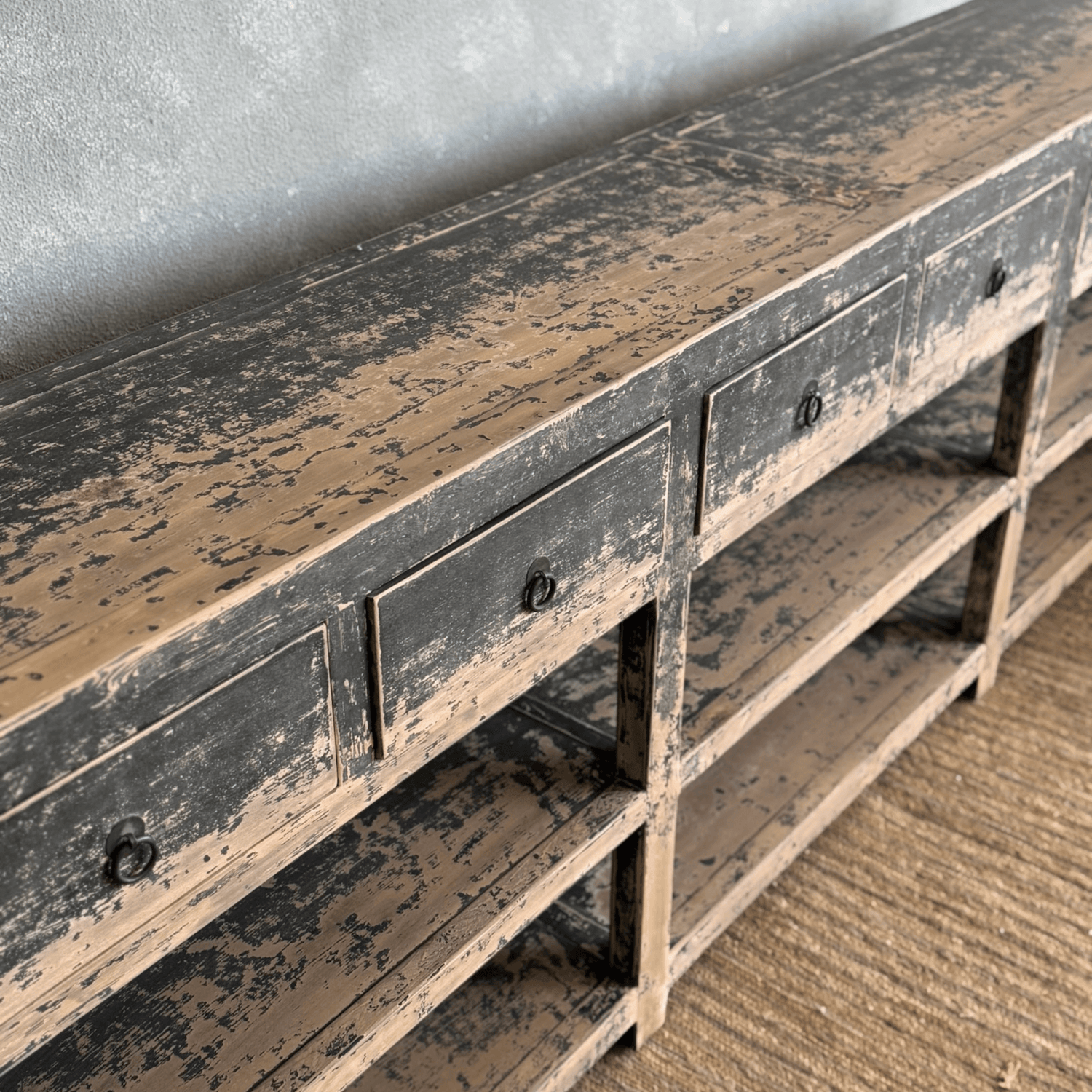 Avalon Sideboard - Distressed Black