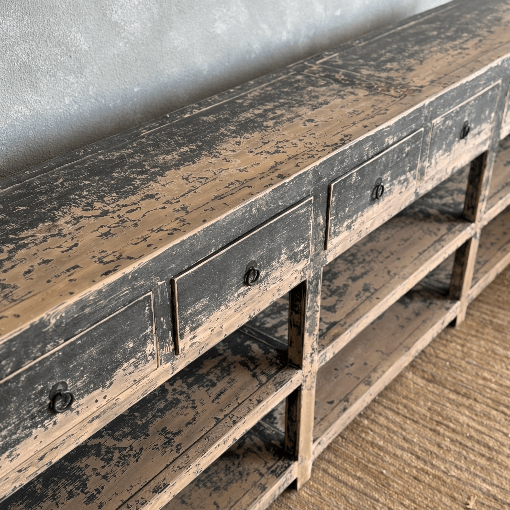 Avalon Sideboard - Distressed Black