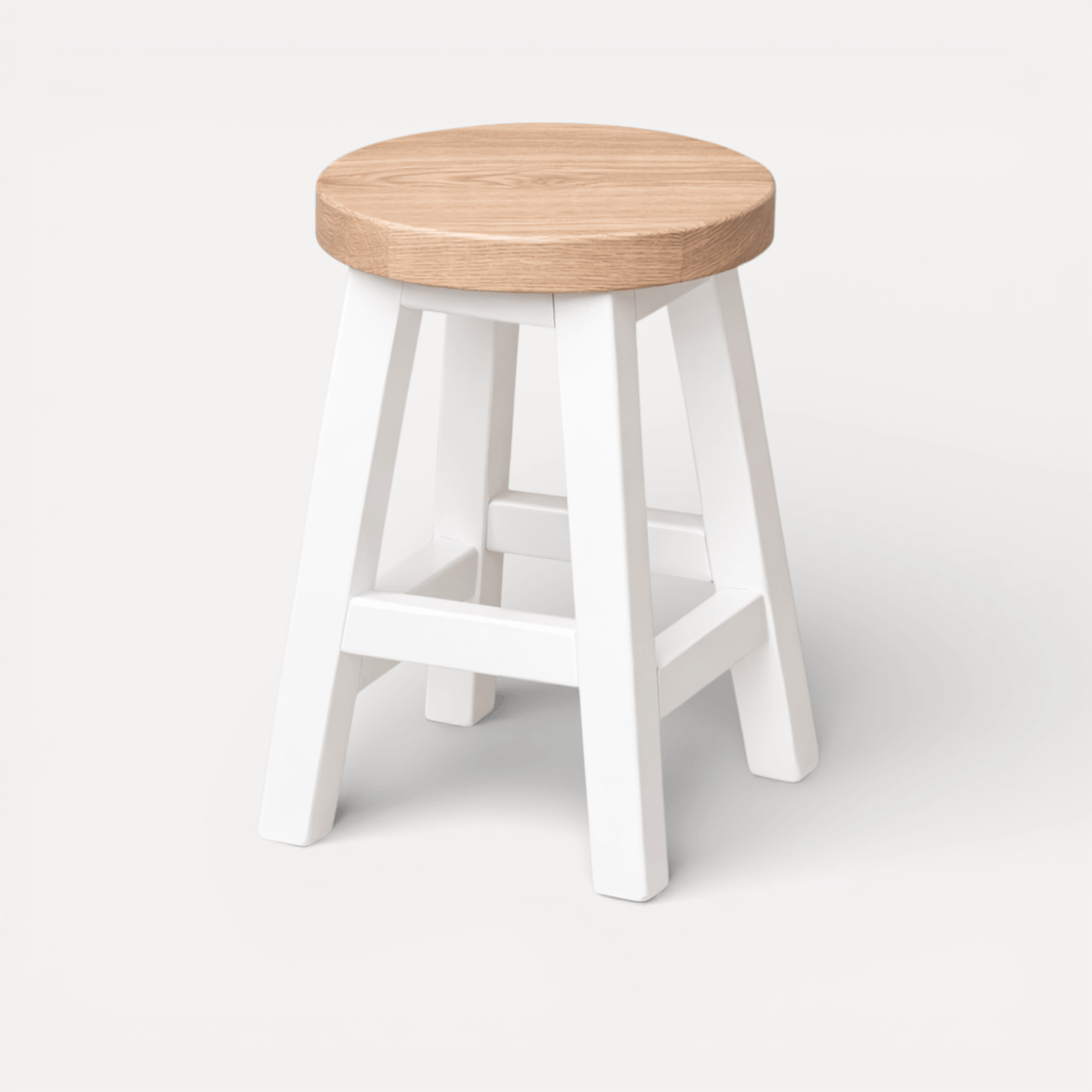 Pacific Stool - White &amp; Limed Ash