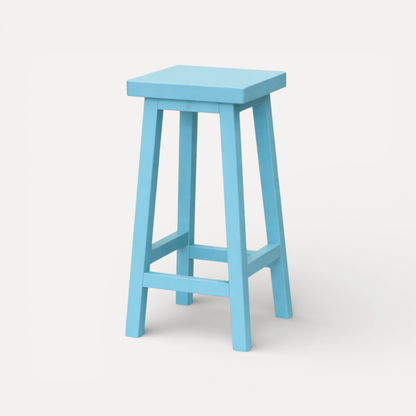 Square Bar Stool - Distant Blue