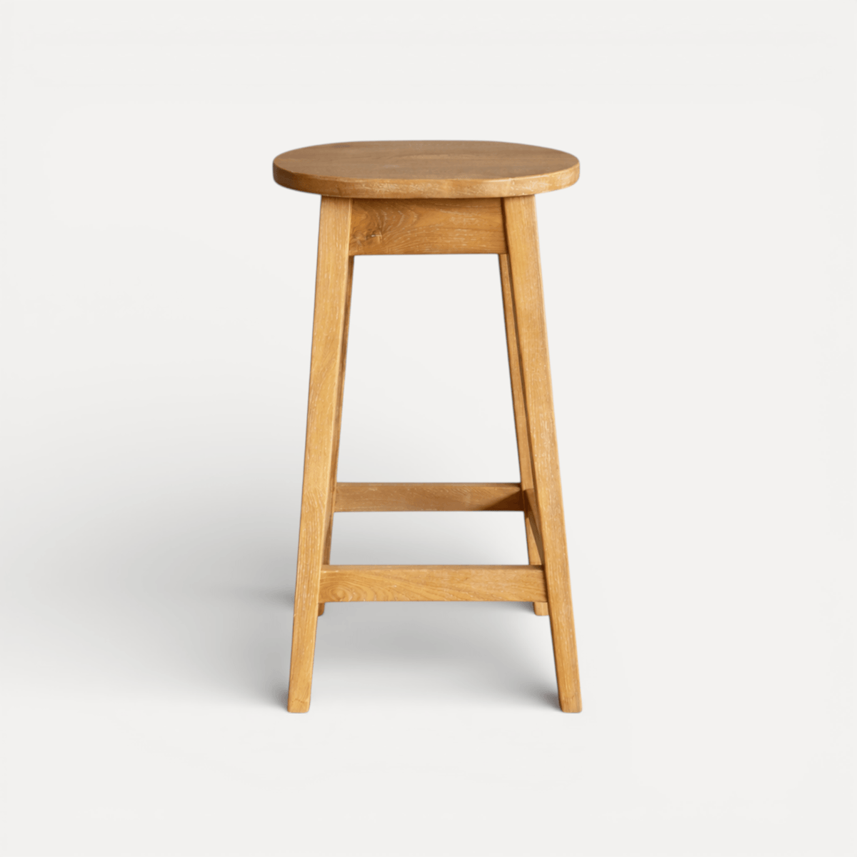 Oval Bartool - Limed Ash