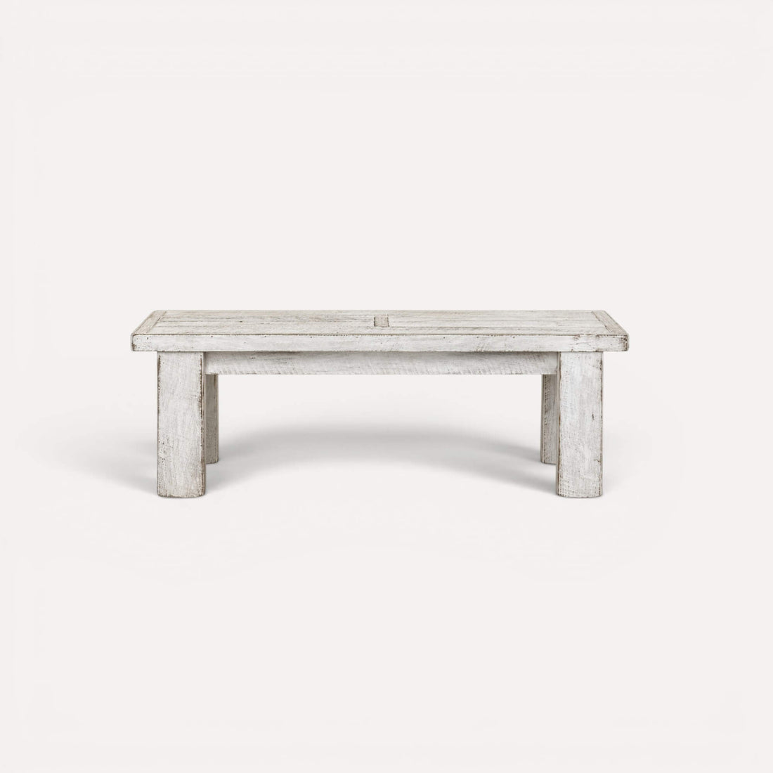 Rustic Outdoor Timber Bench Seat L1800mm - Whitewash