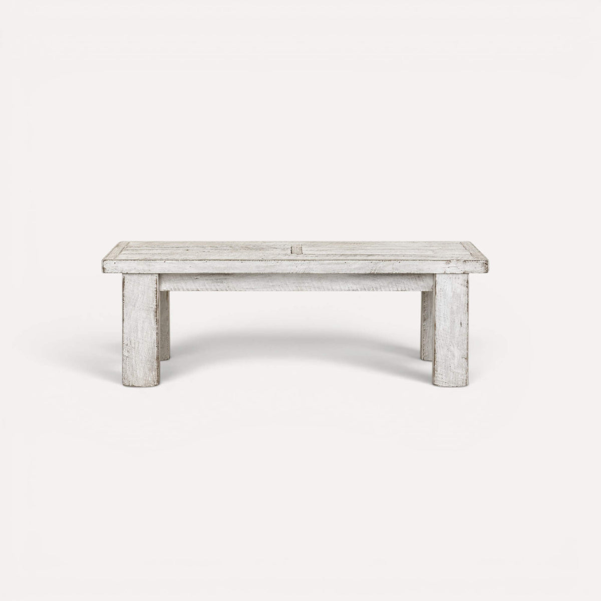 Rustic Outdoor Timber Bench Seat L1800mm - Whitewash