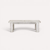 Rustic Outdoor Timber Bench Seat L1800mm - Whitewash