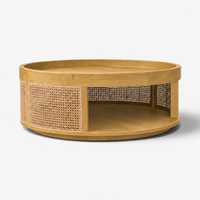 Freya Round Coffee Table - Natural Oak