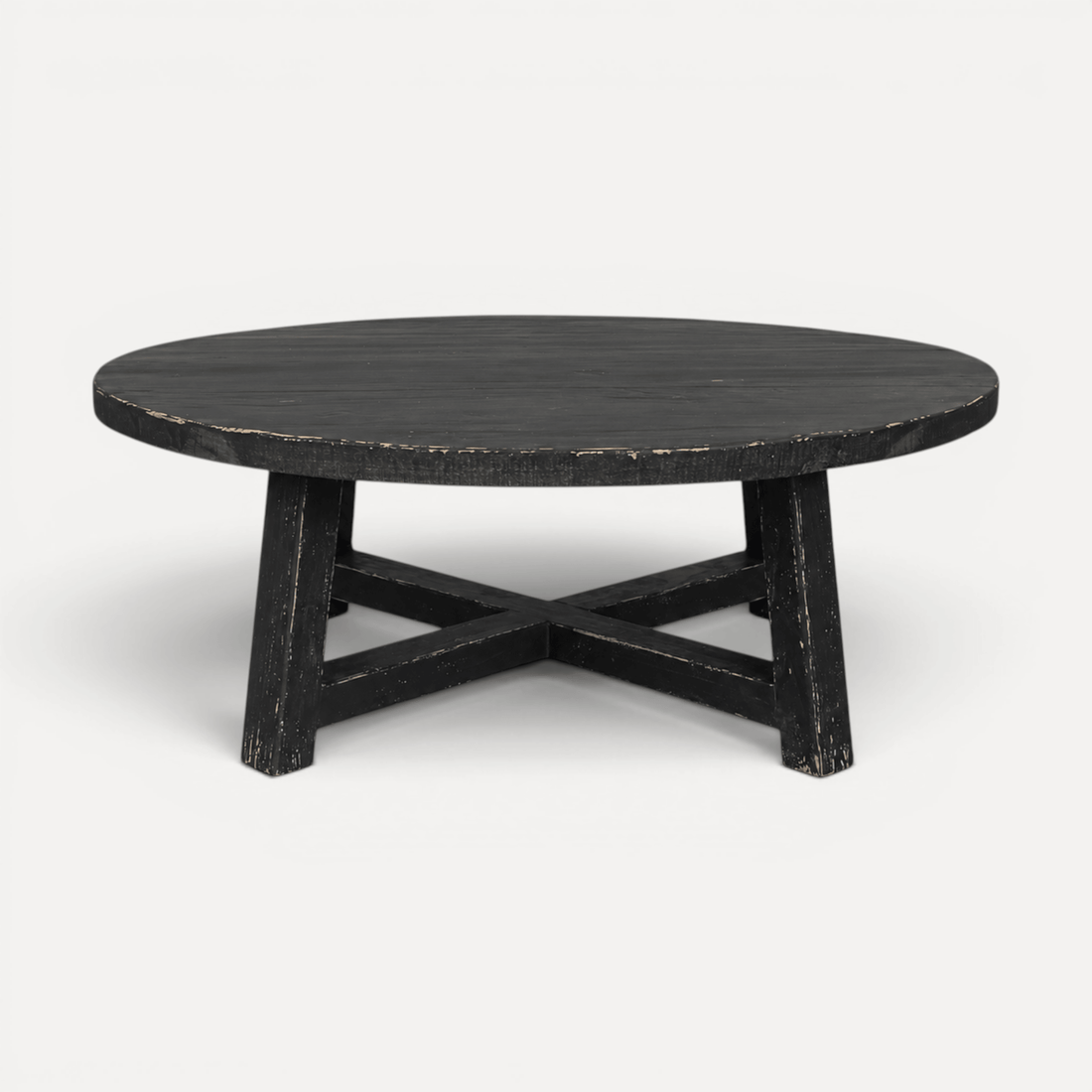 Elm Round Coffee Table - D1050mm - Black