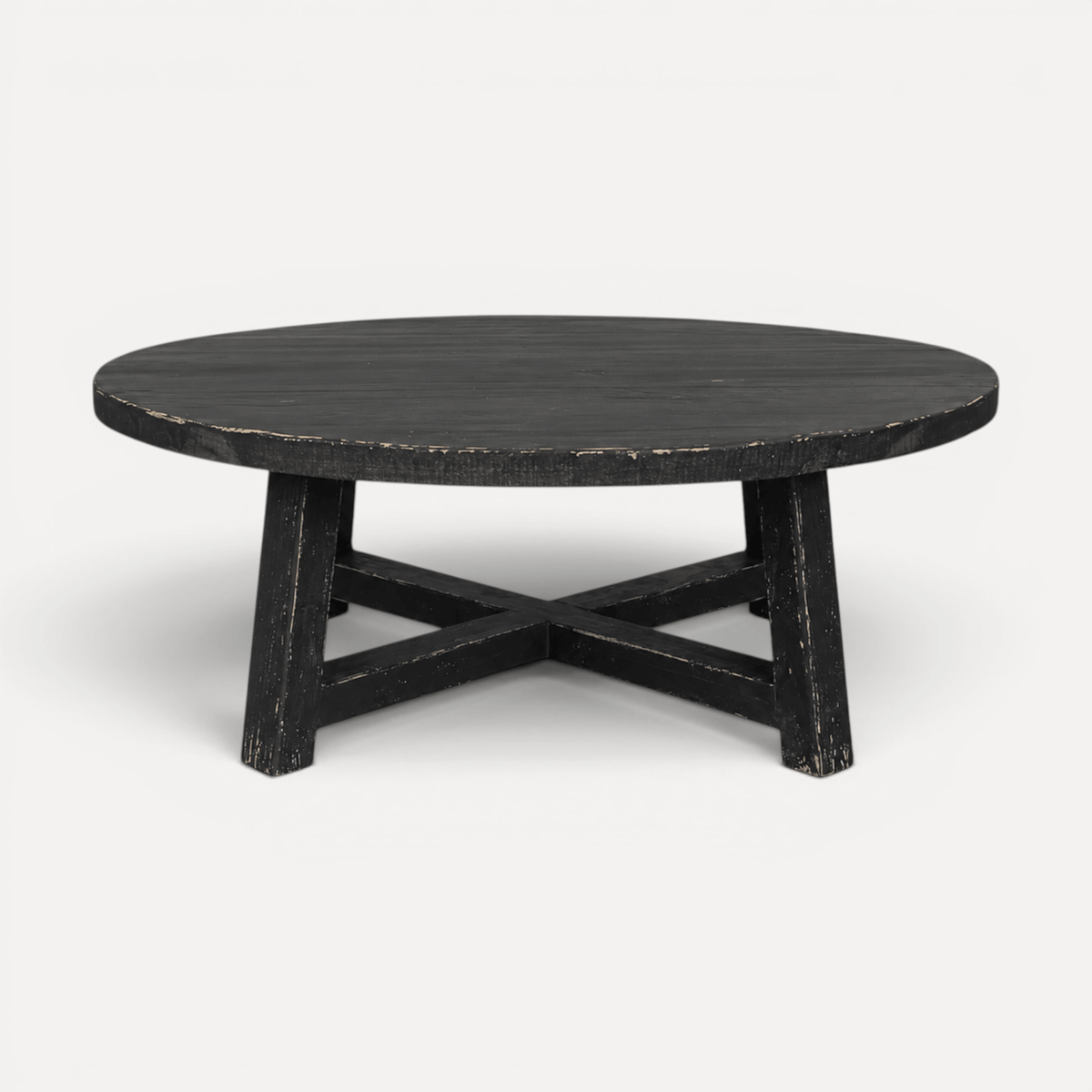 Elm Round Coffee Table - D1050mm - Black