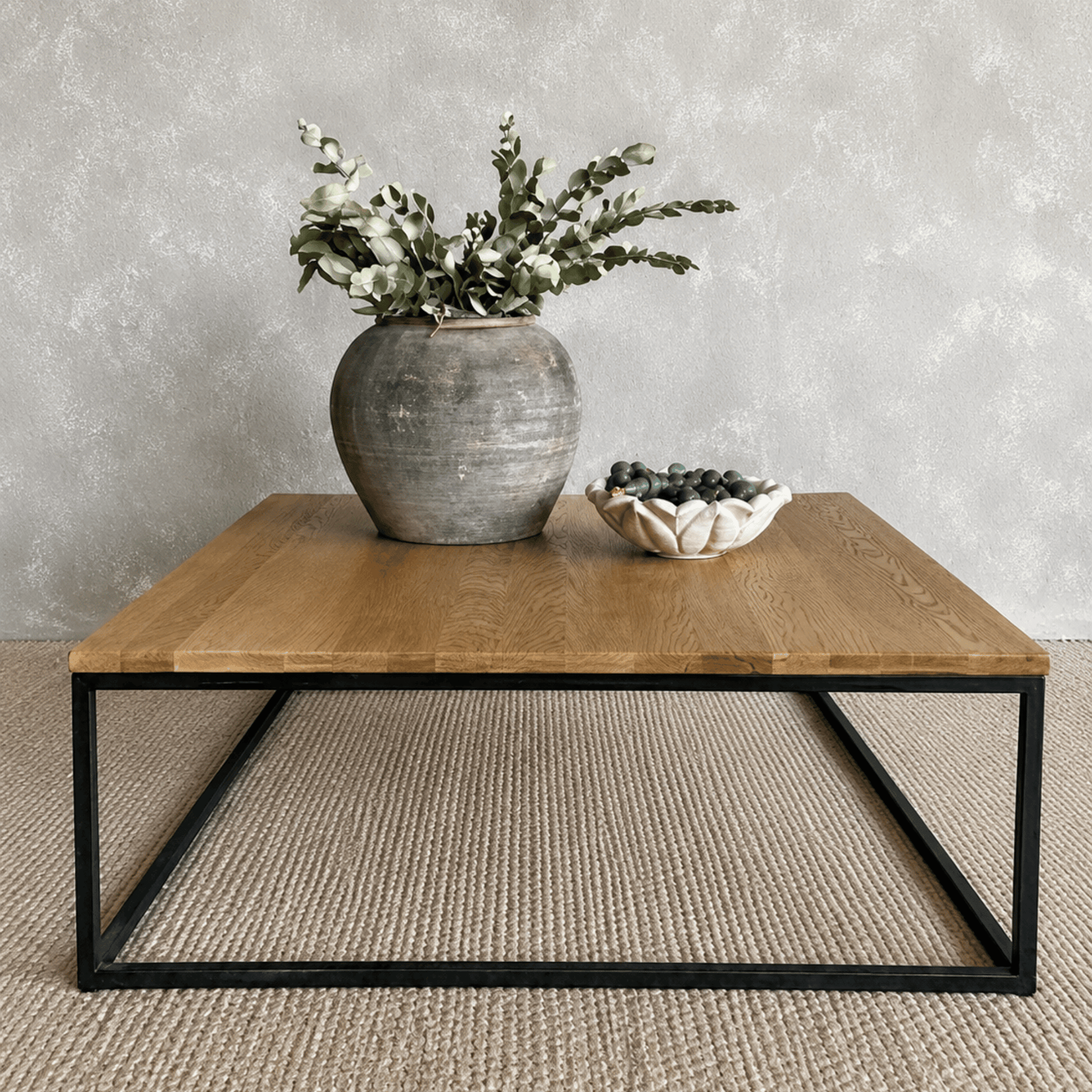 Manhattan Square Coffee Table - Weathered American Oak