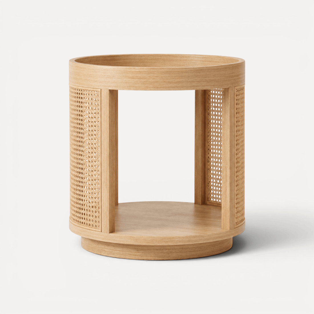 Freya Round Cane Side Table