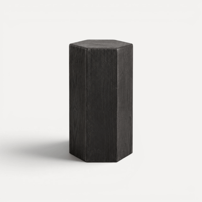 Hexagon Elm Side Table