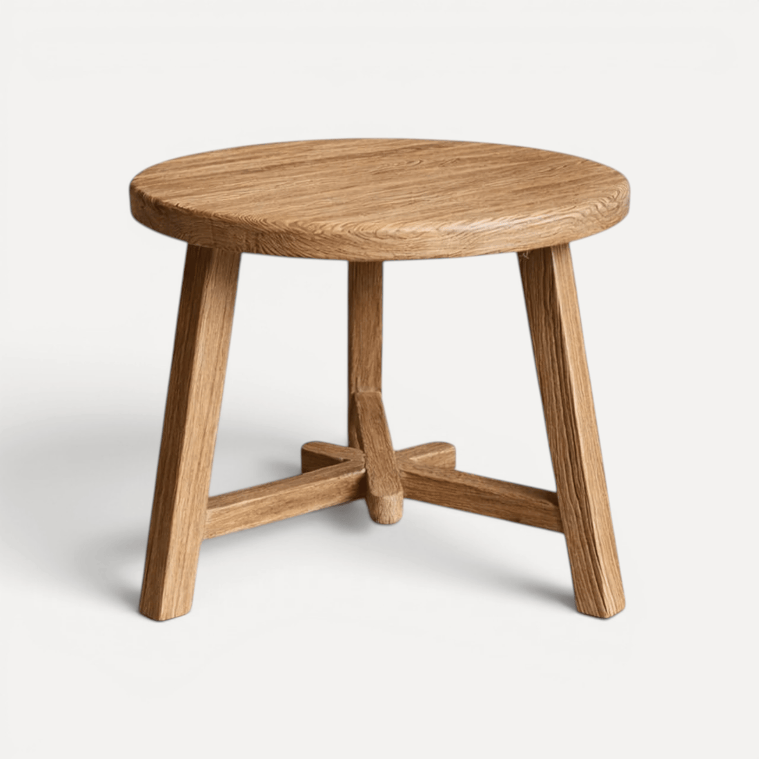 Round Elm Side Table - D650mm
