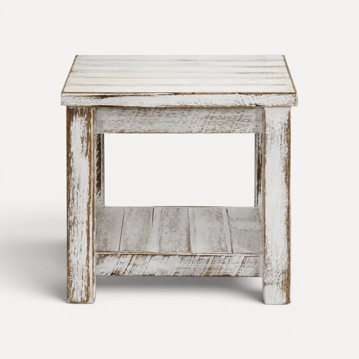 Indoor White Wash Side Table