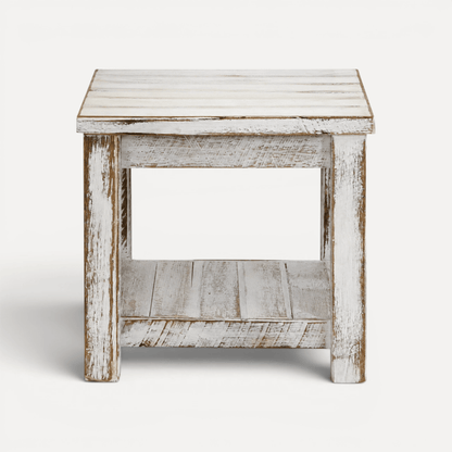 Indoor White Wash Side Table