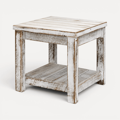 Indoor White Wash Side Table